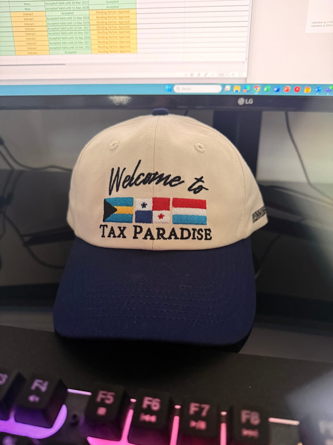 Customer photo review of Welcome to Tax Paradise | Cap