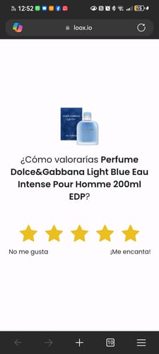 Reseña con foto de un cliente sobre Perfume Dolce&Gabbana Light Blue Eau Intense Pour Homme 200ml EDP
