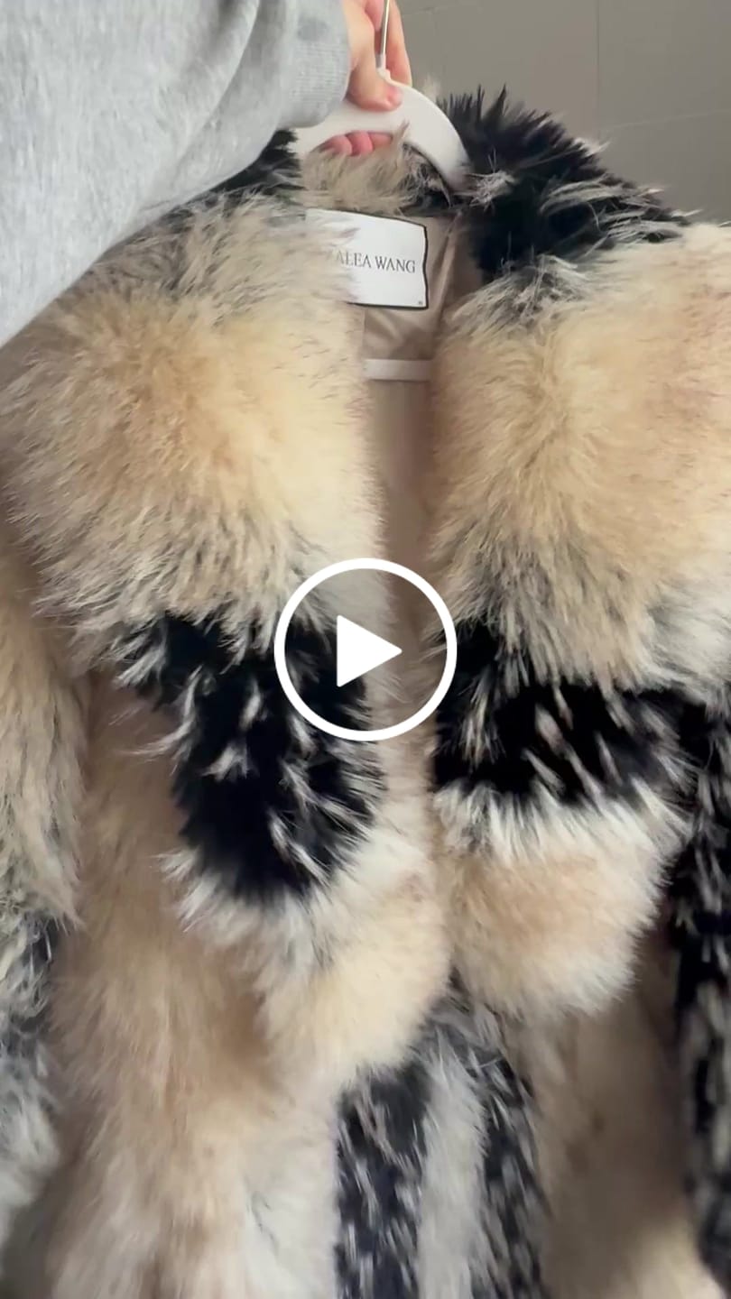 Customer video review of AURORA-TAN FAUX FUR COAT