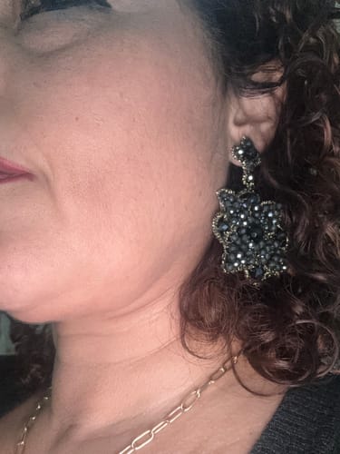 Customer photo review of Orecchini Iris nero