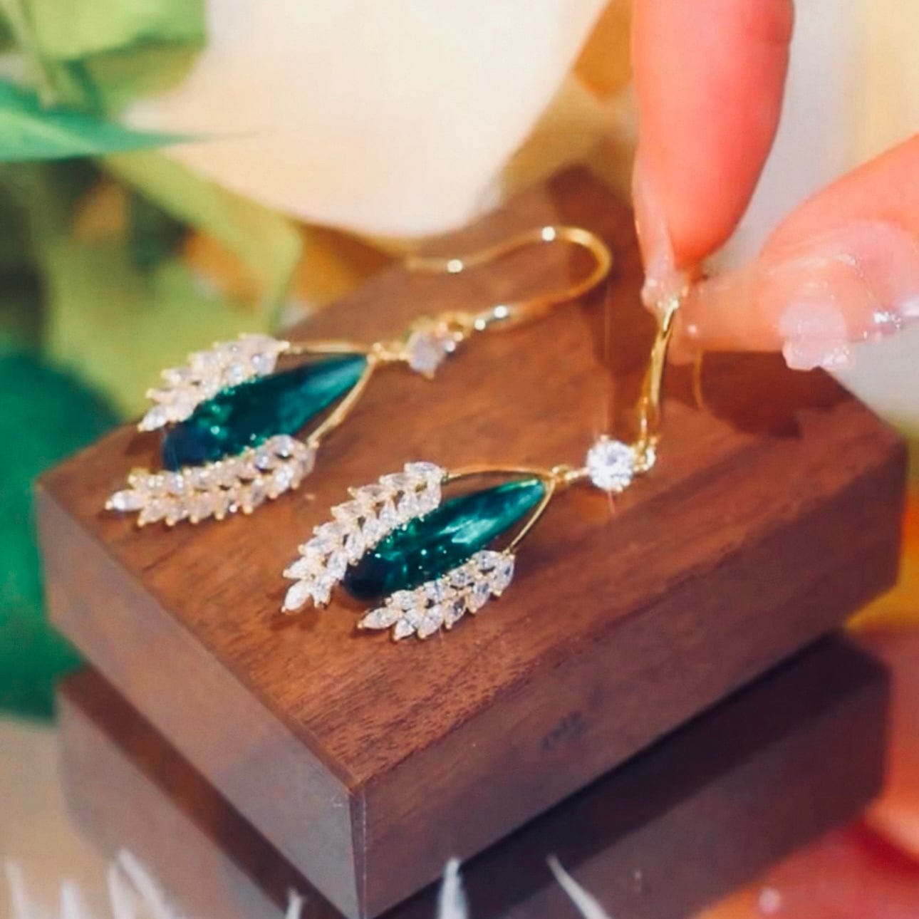 Customer photo review of Metis Earrings