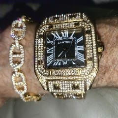 Customer photo review of Tennis Mariner Link CZ Iced Out Hip Hop Bracelet