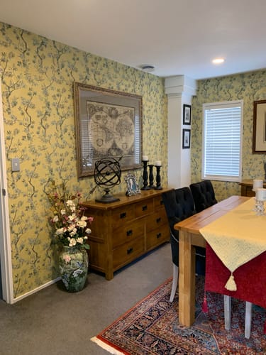 Customer photo review of Folia - Blossoming Tree Wallpaper - Ochre - Discontinuing