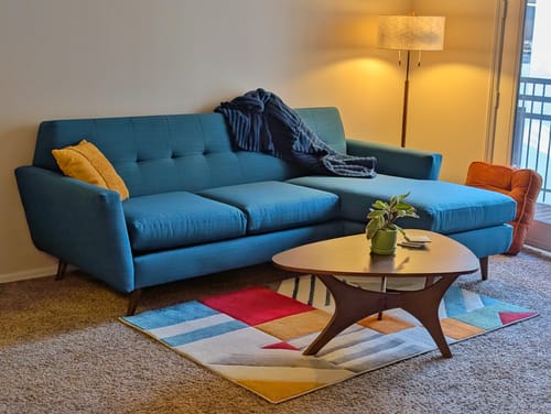 Customer photo review of Lamar 96" Reversible Chaise Sofa