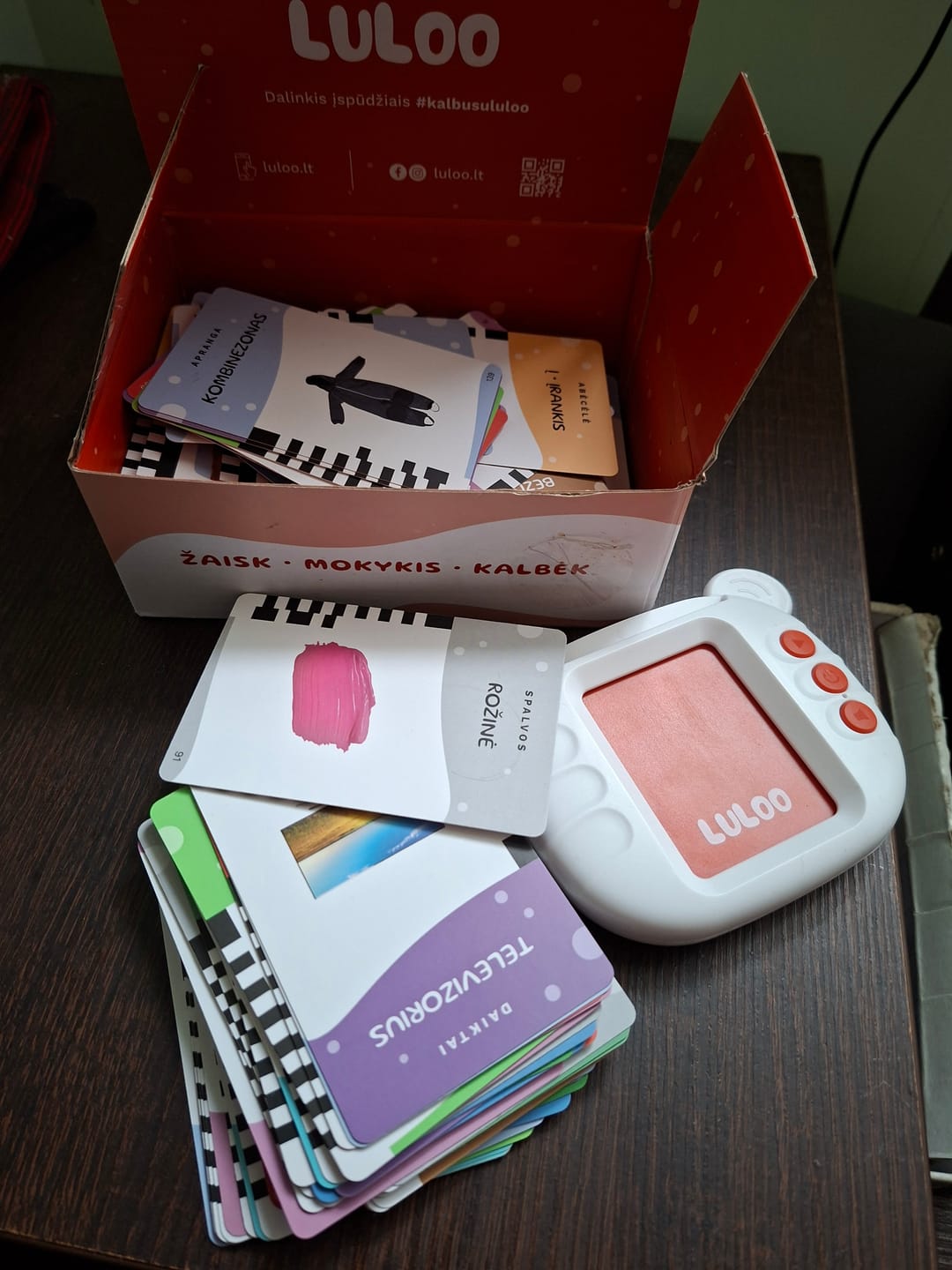 Customer photo review of „Luloo“ Lietuviškai įgarsintos lavinamosios kortelės vaikams, kalbančios lietuviškai