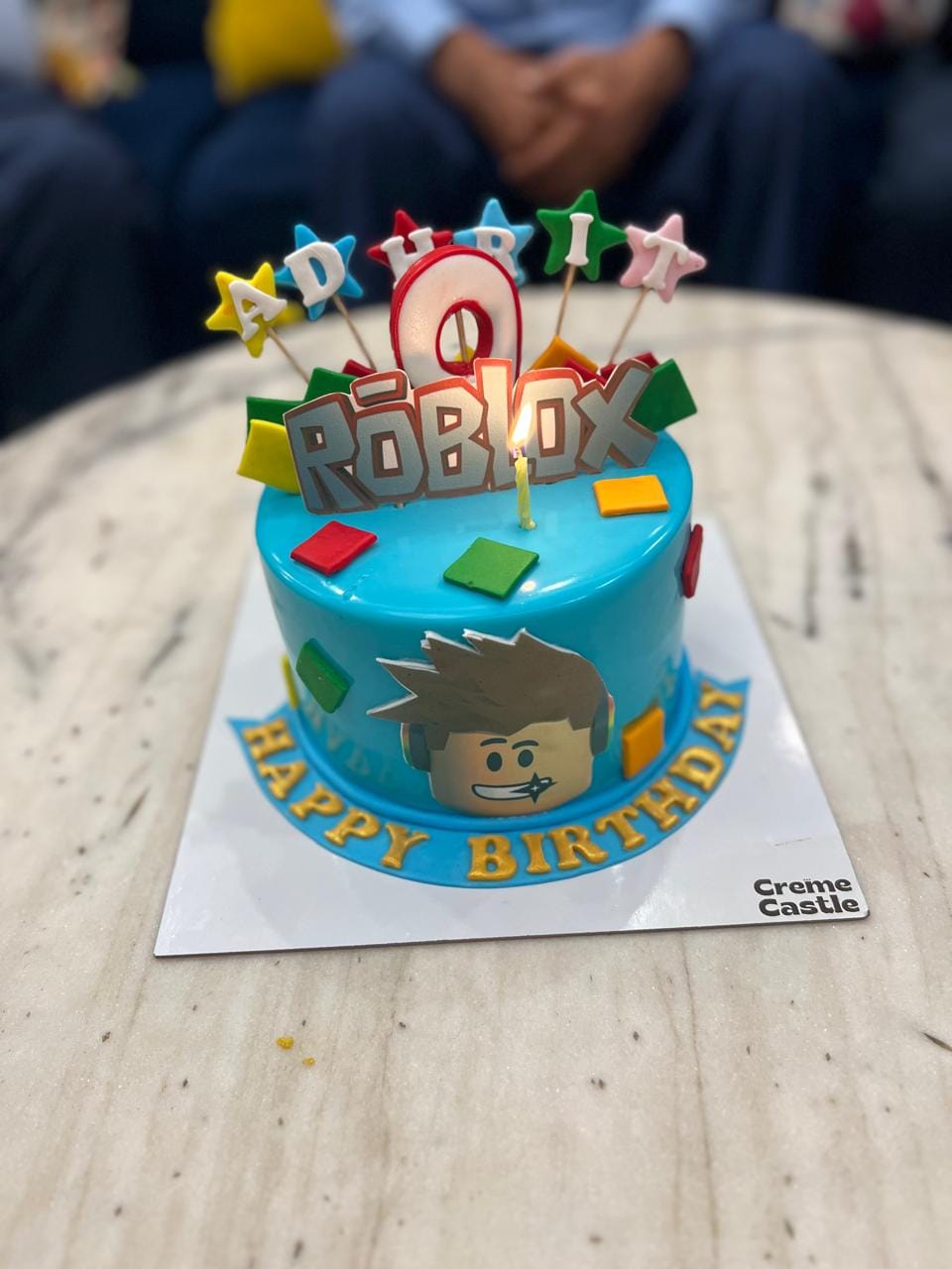 Customer photo review of Roblox Blocks Cake