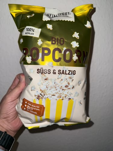 Kundenbewertung mit Foto zu BIO Popcorn Süß und Salzig