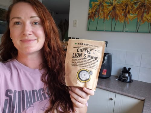 Customer photo review of Australian Coffee + Lions Mane Mushroom