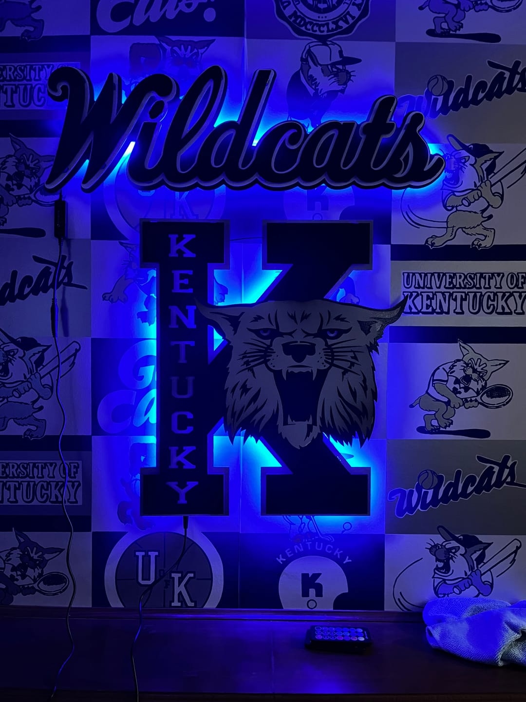 Customer photo review of Kentucky Wildcats OUT of the VAULT, Vintage 70's Power K 3D Metal Wall Art
