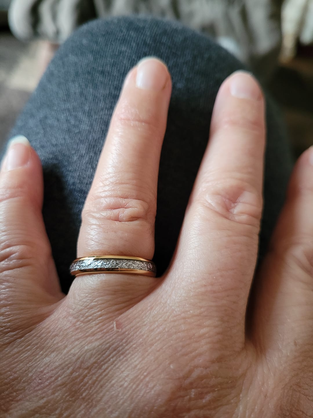 Customer photo review of The Golden Steel 4mm Wonder Ring