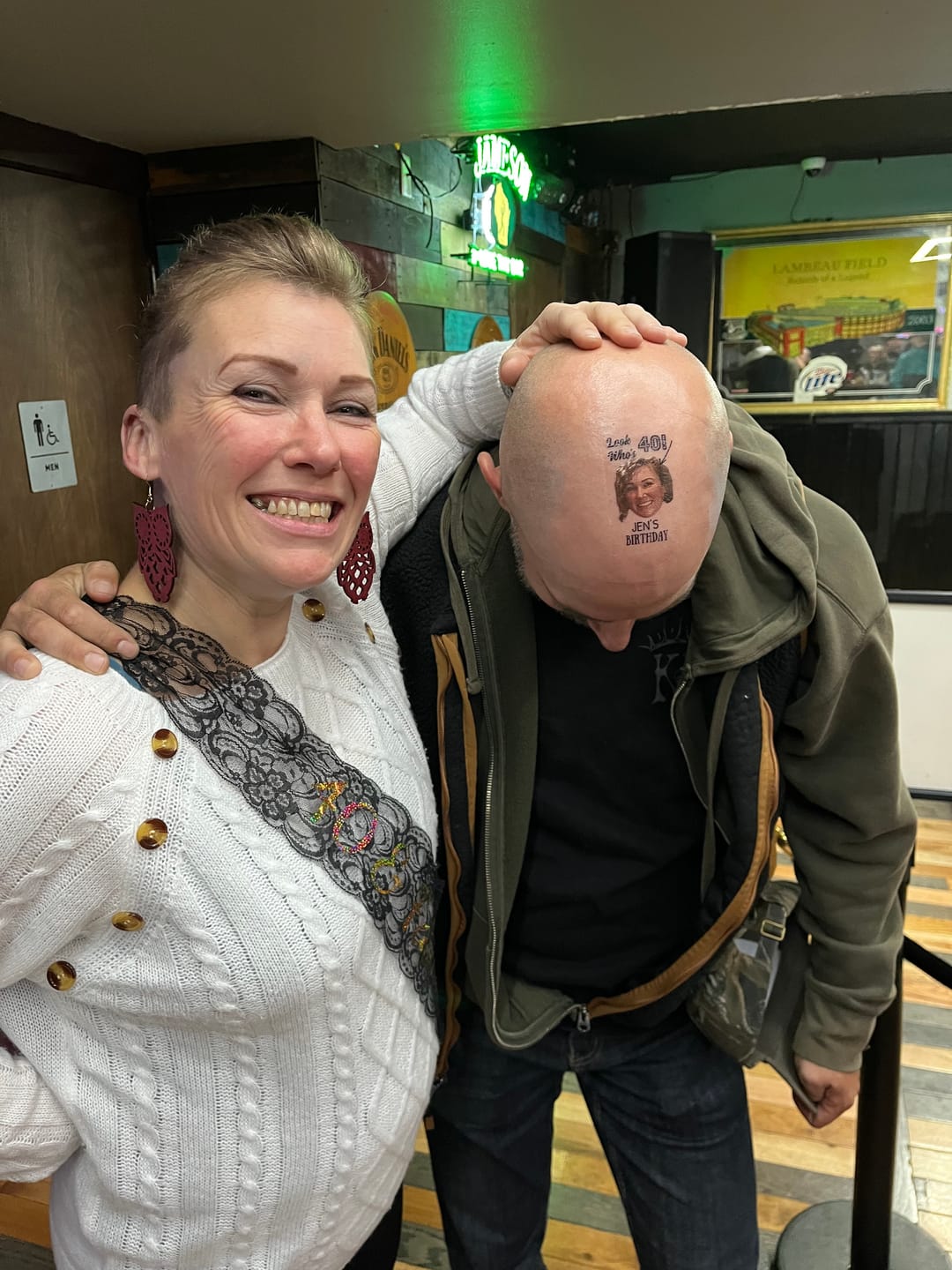 Customer photo review of Look Who's Birthday! Custom Tattoo
