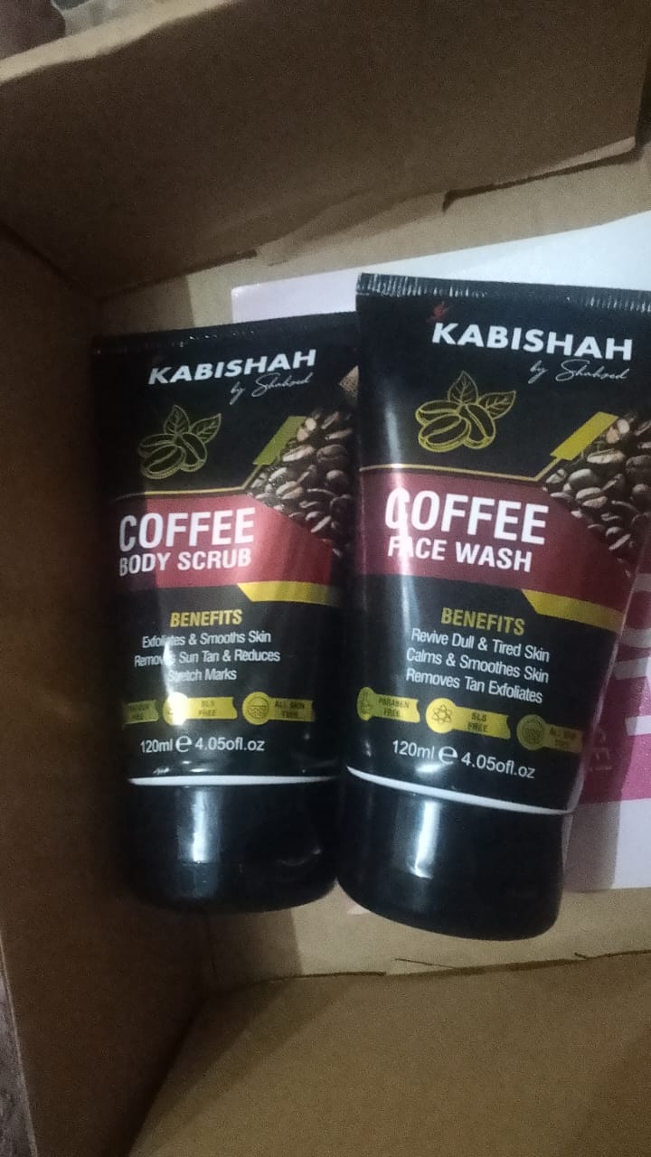 Customer photo review of Coffee Reviving Skincare Bundle