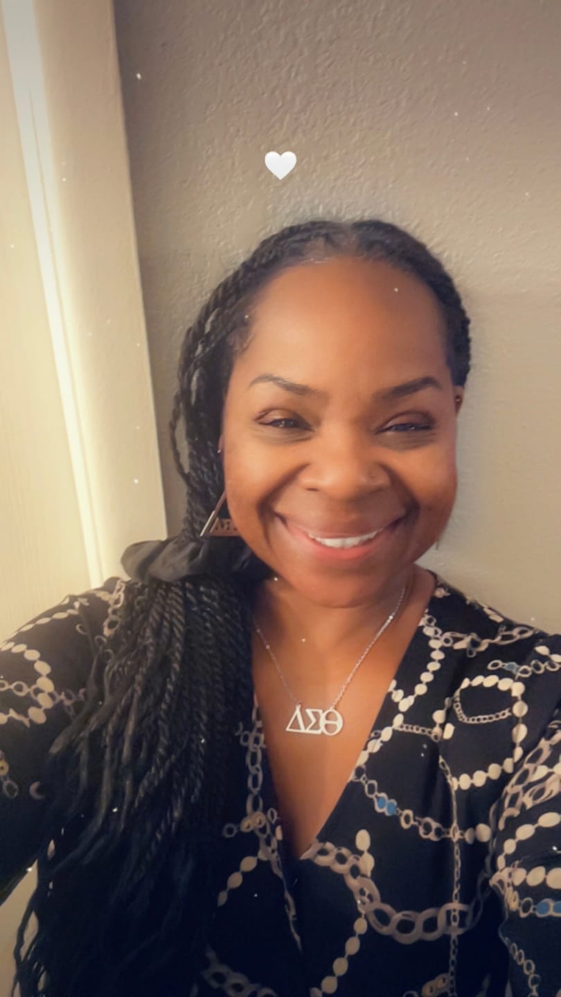 Customer photo review of Delta Sigma Theta - Greek Letter Necklace
