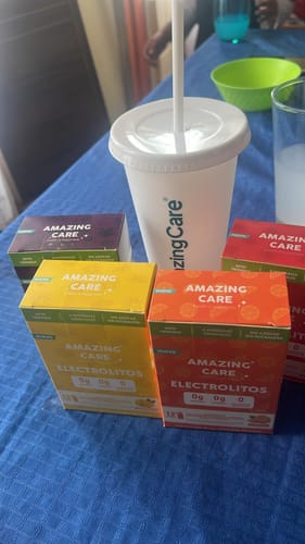 Customer photo review of Pack 4x Electrolitos Mix Sabores + Vaso Regalo