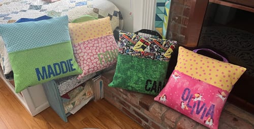 Customer photo review of Reading Pillow / Pocket Book Pillow Sewing Pattern in Two Sizes | Digital PDF Pattern