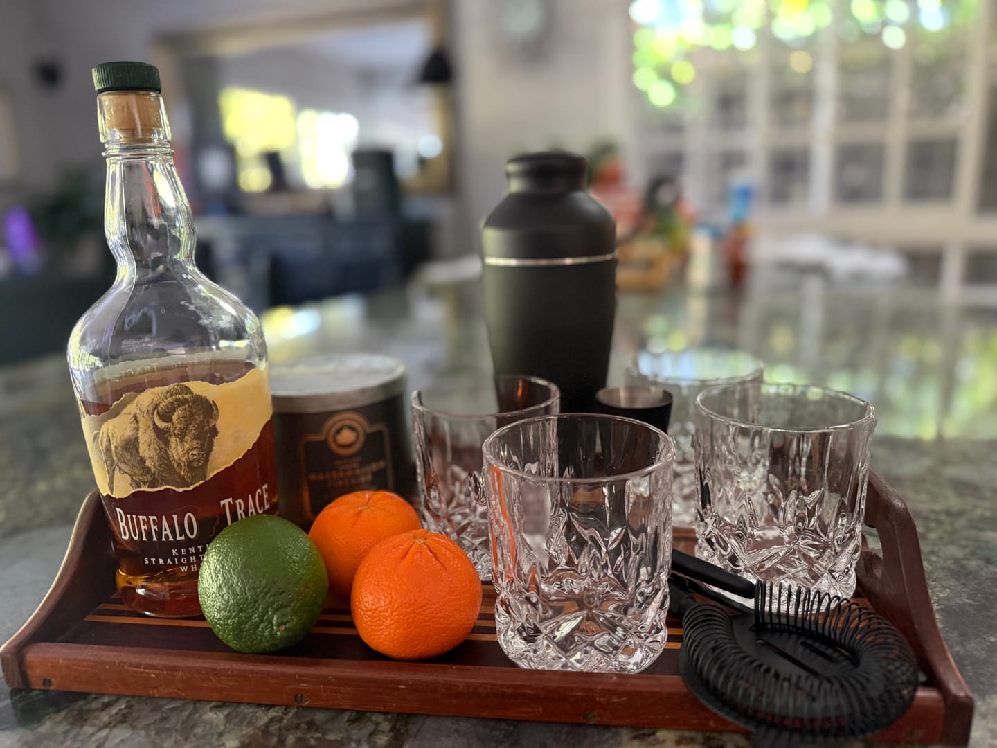 Customer photo review of Crystal Cut Old Fashioned Whiskey Glasses (10oz)