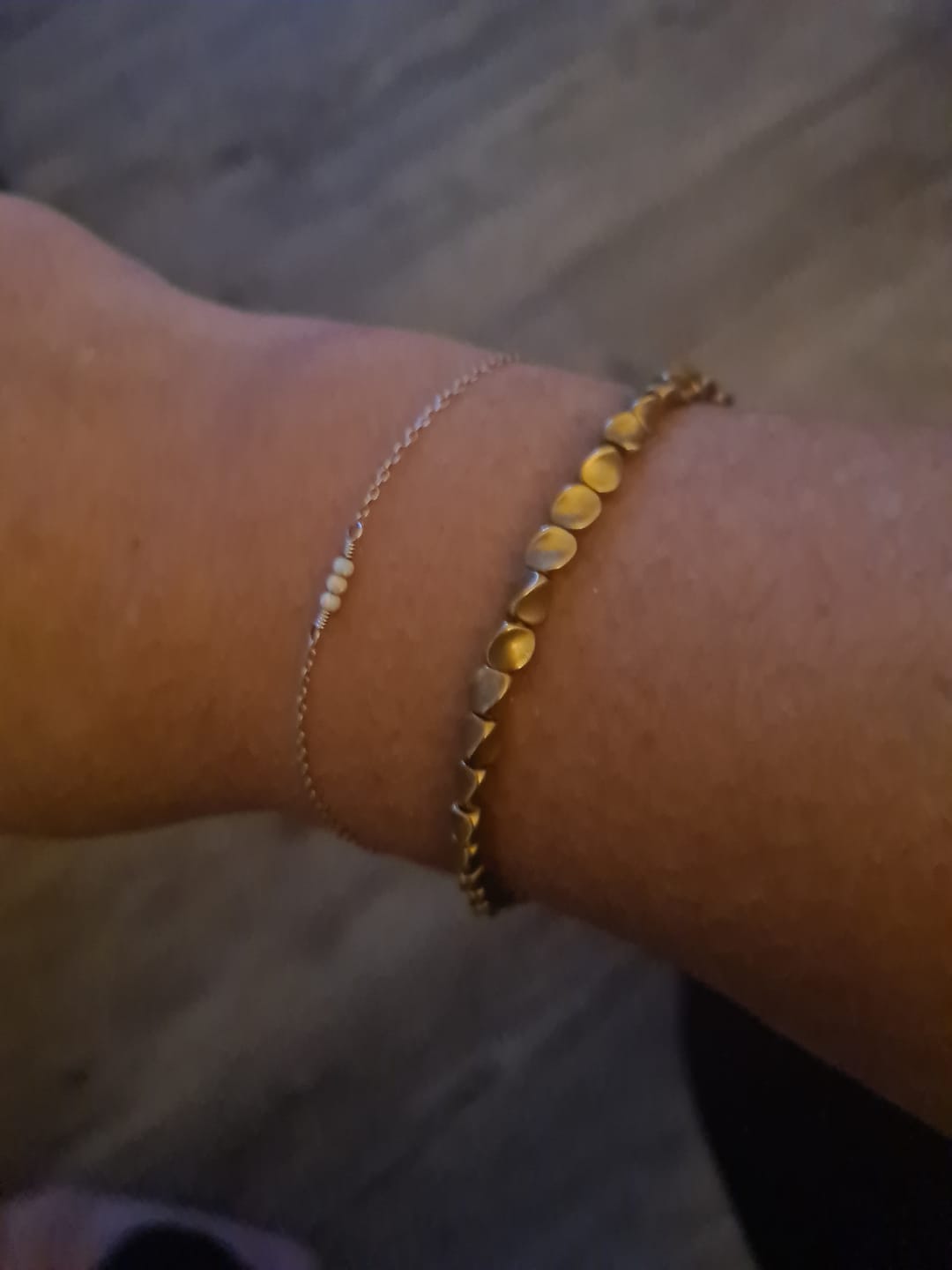 Customer photo review of Buddha Stones Tibetan Copper Beads Healing Luck Bracelet