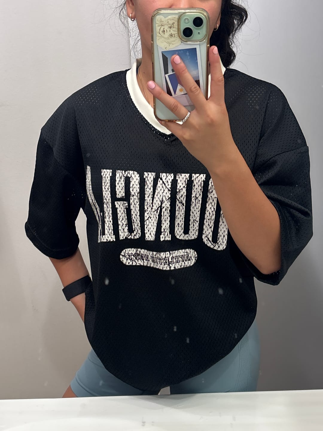 Customer photo review of 4187 - Varsity Football Cropped Jersey