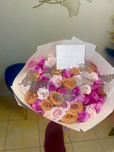 Customer photo review of Terracotta Rose Bouquet