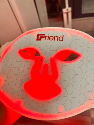 Customer photo review of Friend LED Red Light Therapy Face Mask