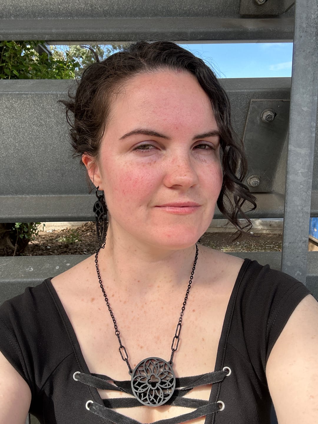 Customer photo review of Sanctum Rosa Gothic Cathedral Window Necklace