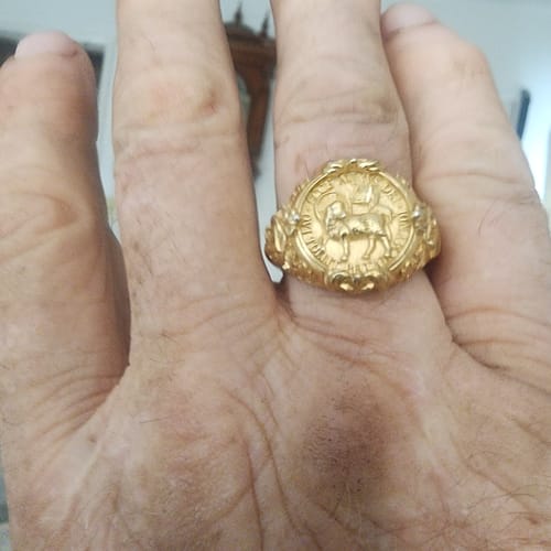 Customer photo review of Lamb Of God Signet Ring - Agnus Dei