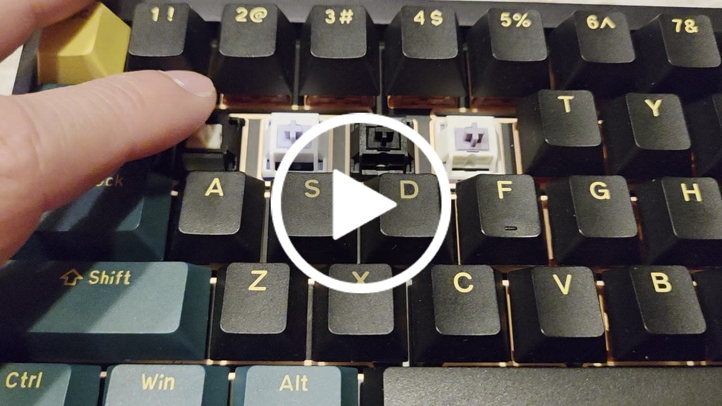 Customer video review of HMX K01 LIGHT TACTILE SWITCH FACTORY LUBED (10PCS)