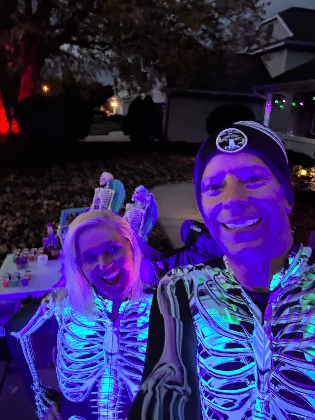 Customer photo review of Chromatic Skeleton Costume