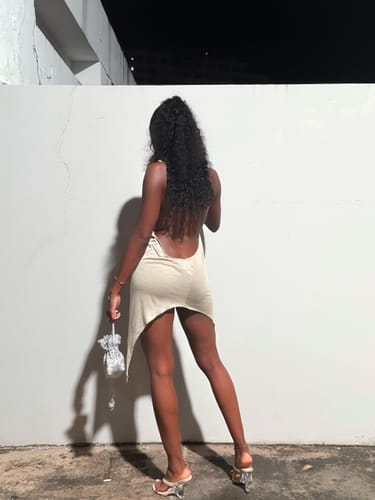 Customer photo review of Asymmetric Dress (Grey)