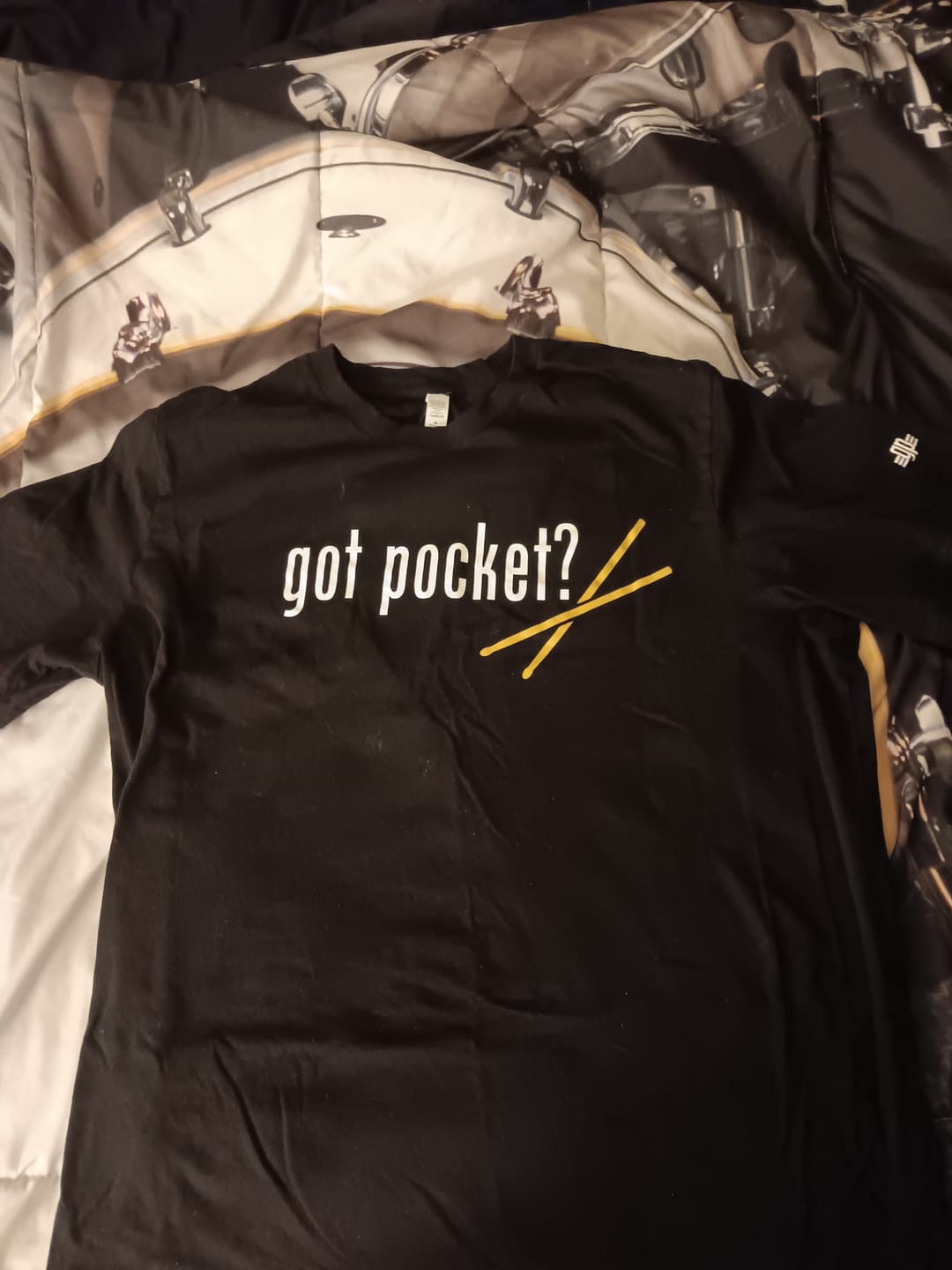 Customer photo review of Drum T-shirt (Black)