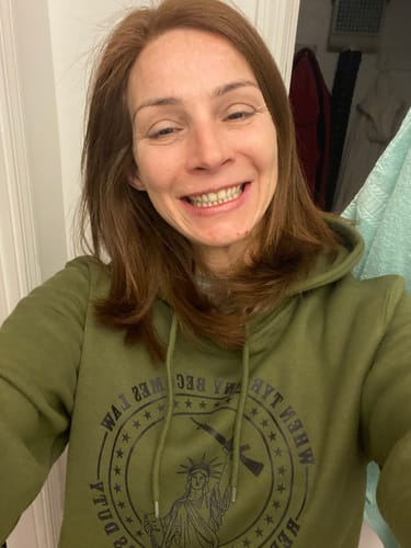 Customer photo review of Rebellion Becomes Duty Hoodie