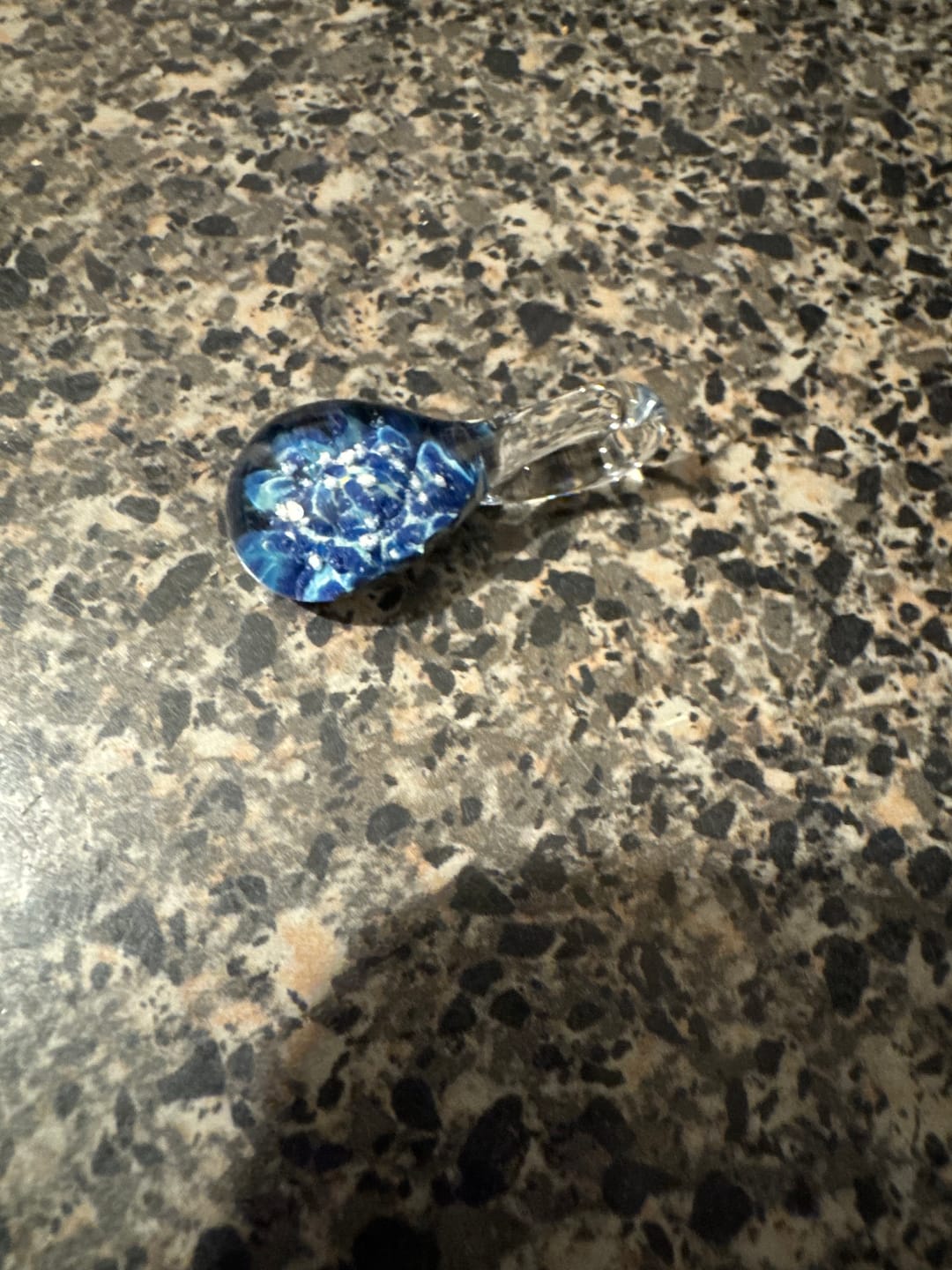 Customer photo review of Blue Moon Cremation Pendant