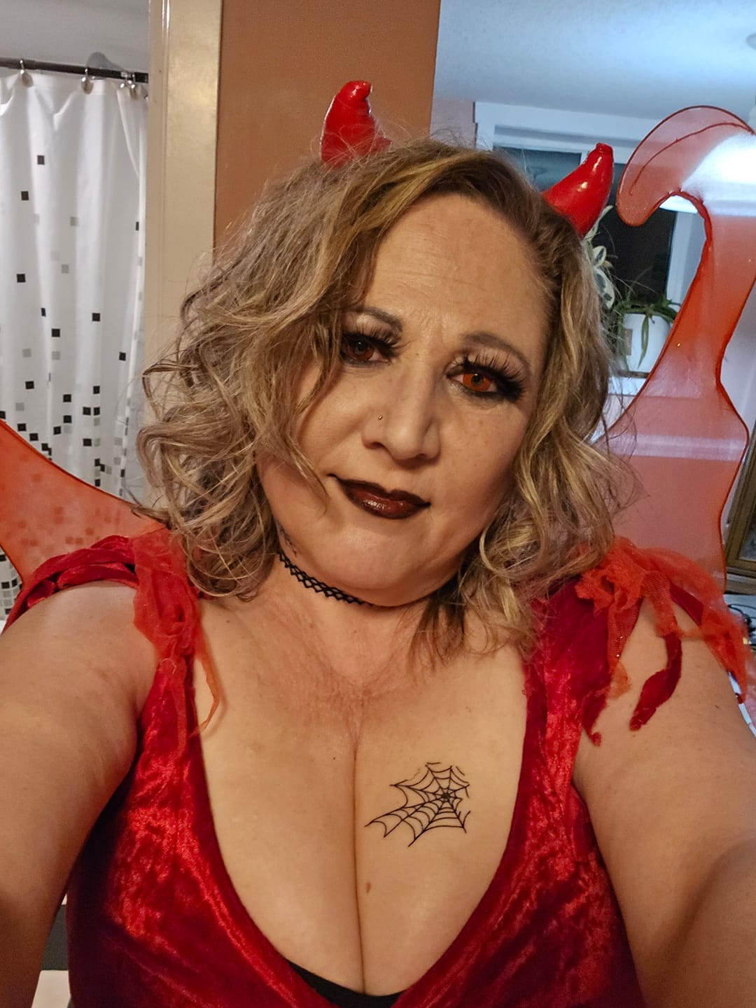 Customer photo review of PRIMAL ® Dracula I - Red Colored Contact lenses