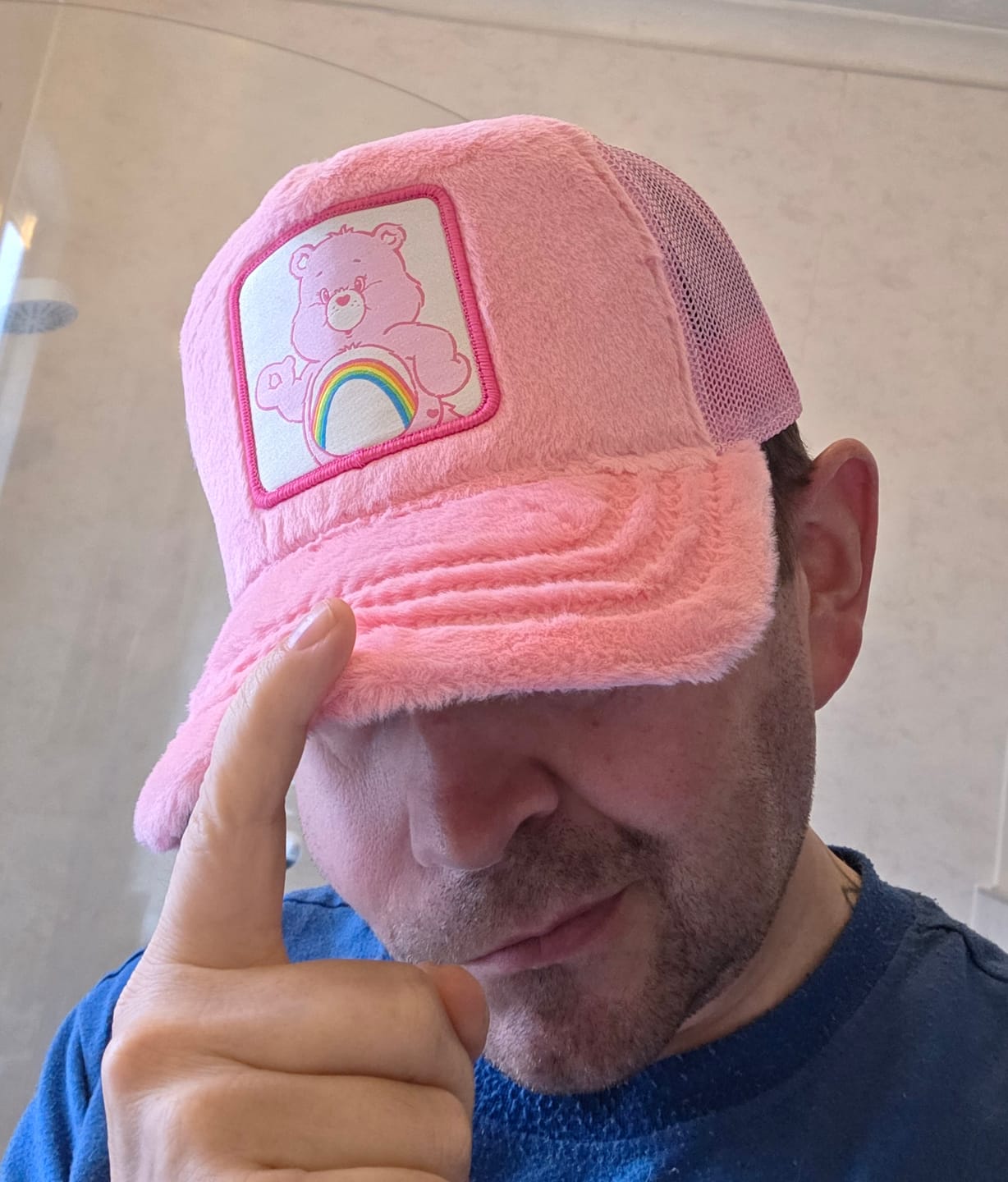 Customer photo review of OVERLORD X Care Bears:  Cheer Bear Trucker Cap
