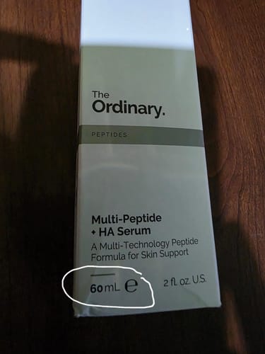 Customer photo review of (Buffet)Multi-Peptide + Hyaluronic Acid Serum