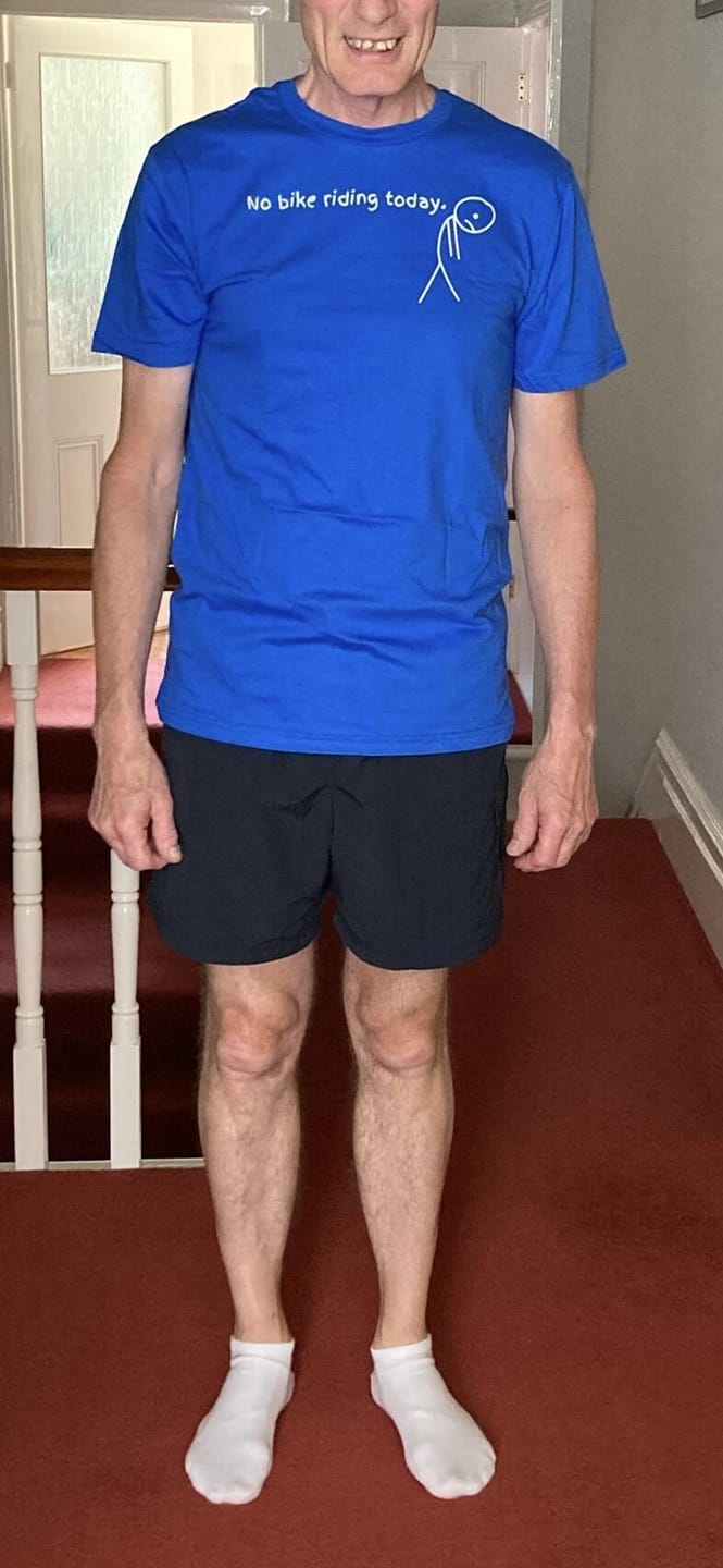 Customer photo review of No Bike Riding Today T-Shirt