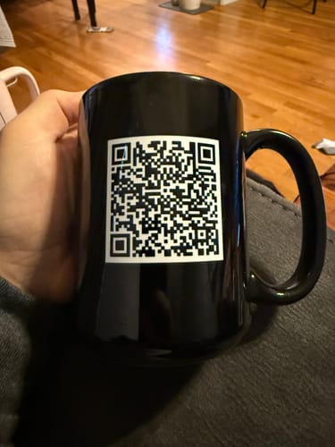 Customer photo review of F*ck Trump QR Code Mug