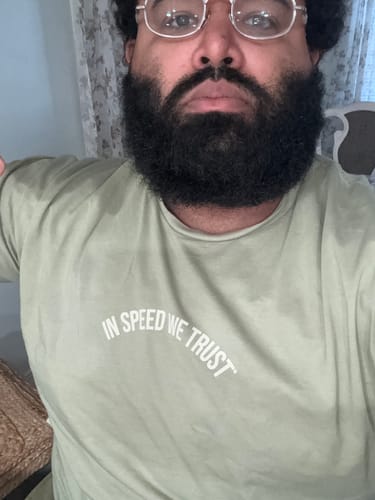Customer photo review of MYSTERY TEE