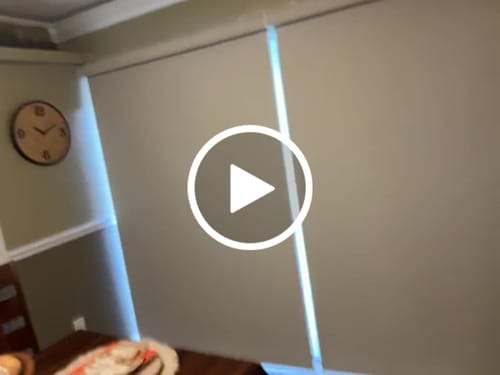 Customer video review of SmartWings Motorized Woven Wood Shades 50%/70%/100% Blackout Persephone