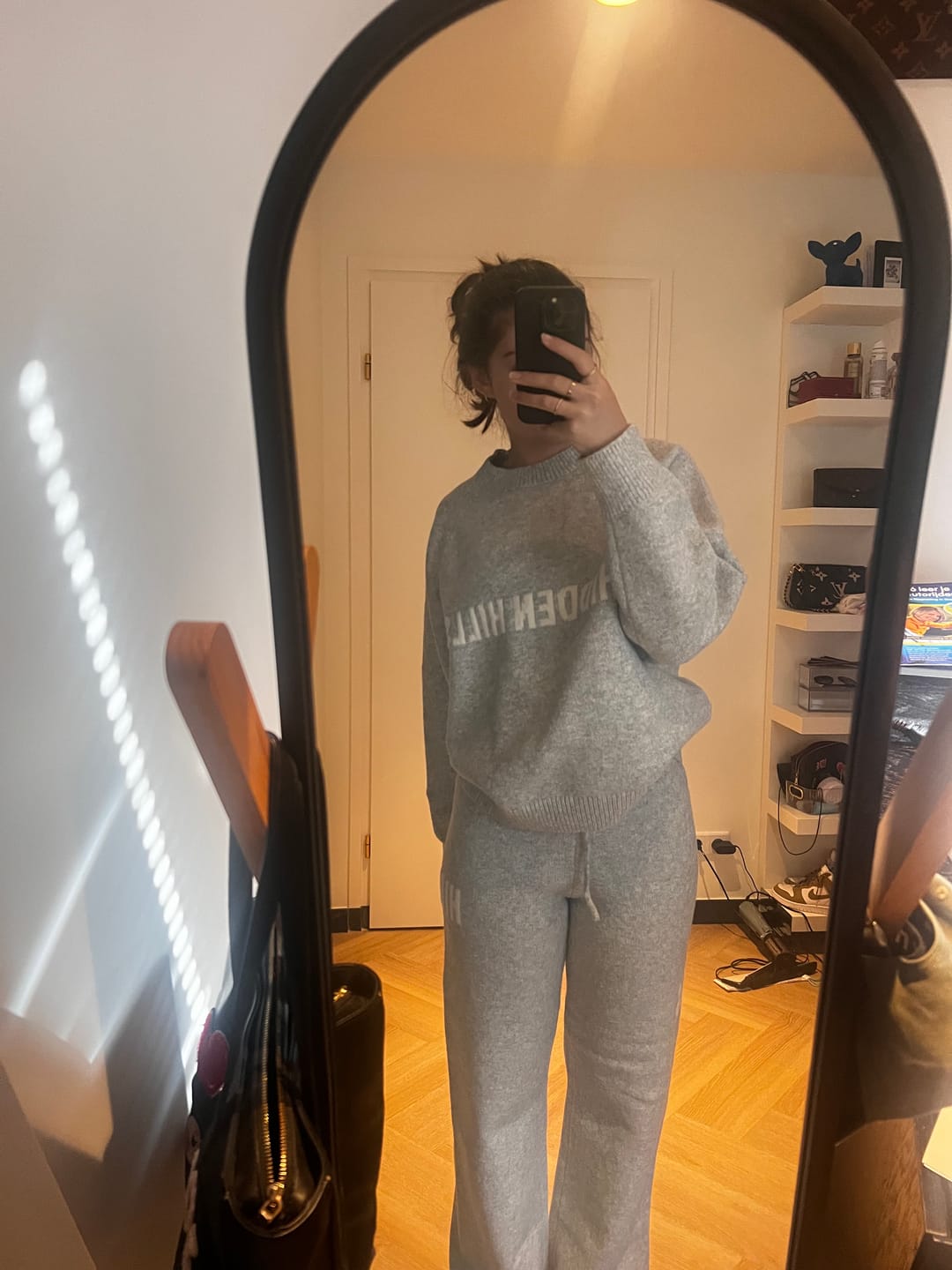 Customer photo review of KNIT SWEATER LIGHT GREY
