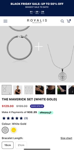 Customer photo review of The Maverick Set (White Gold)