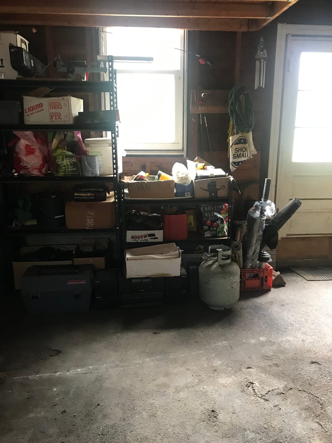 Customer photo review of REIBII 35.5“W Garage Storage Rack, 5-Shelf Adjustable Storage Shelves, 2020lbs Metal Shelving for Pantry Kichen Closet