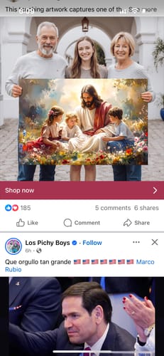 Customer photo review of Jesus With Children Faith Wall Art IX