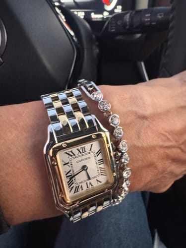 Customer photo review of PANTHERE 27MM GOLD SILVER CASE WHITE DIAL