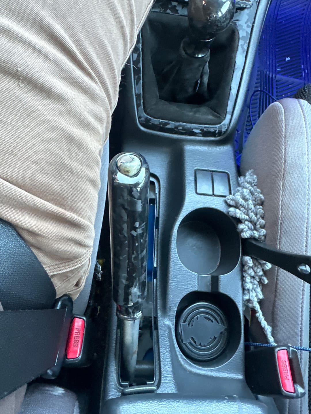 Customer photo review of 2008-2024 Subaru WRX/STi Forged Carbon Fiber Ebrake Handle 2013-20 BRZ/FR-S/GR86
