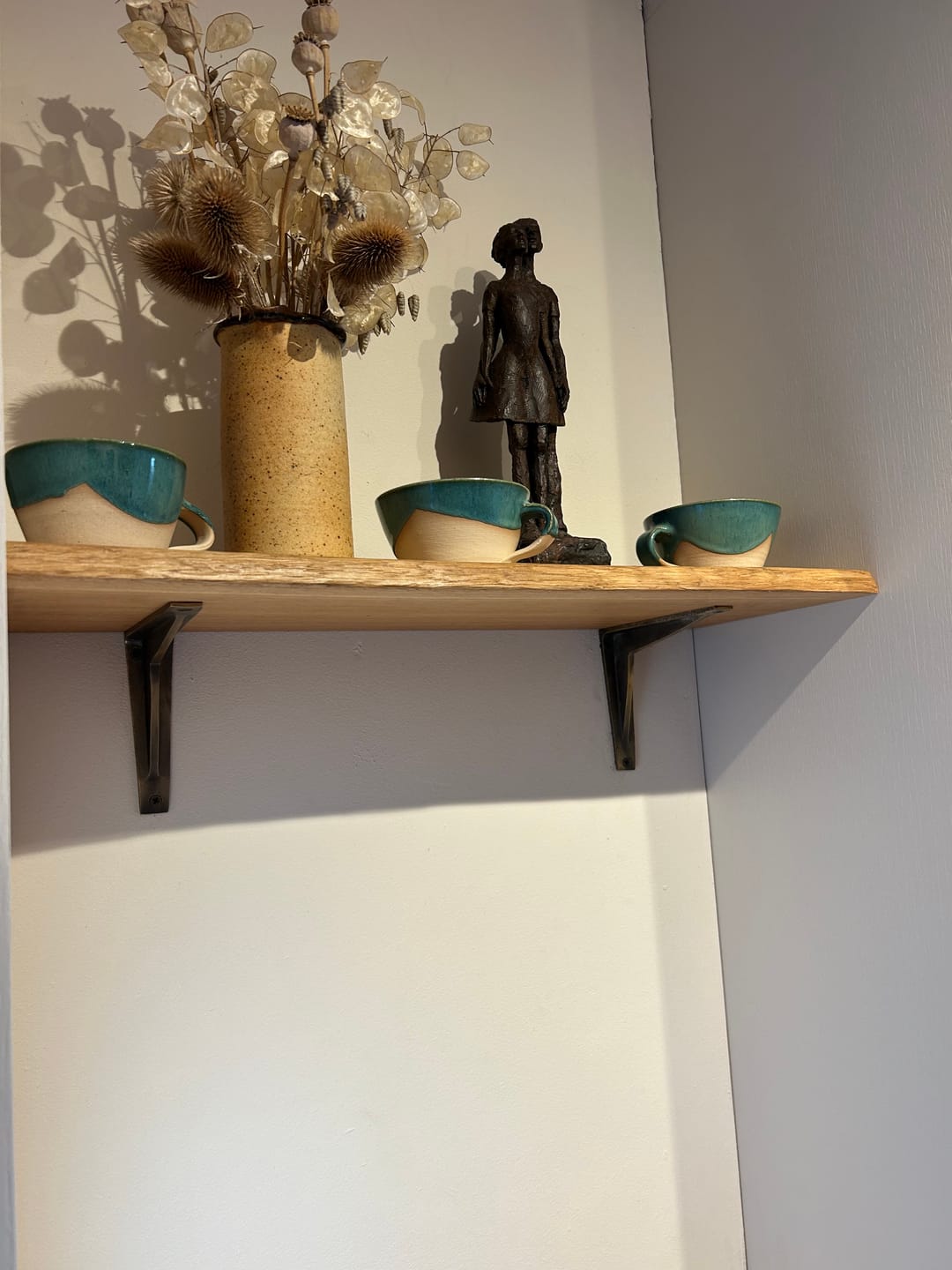 Customer photo review of Heritage Shelf Bracket | Aged Brass