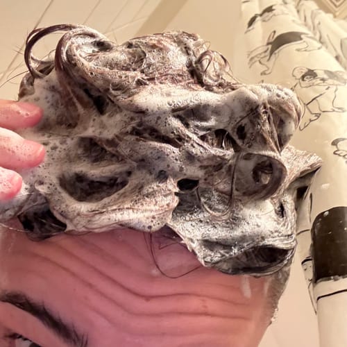 Customer photo review of Peach Please - Shampoo bar