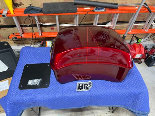 Customer photo review of HR3 Velocity Red Sunglo 2017S 13.7" King Size Touring Trunk Luggage For 14-24 Harley Touring