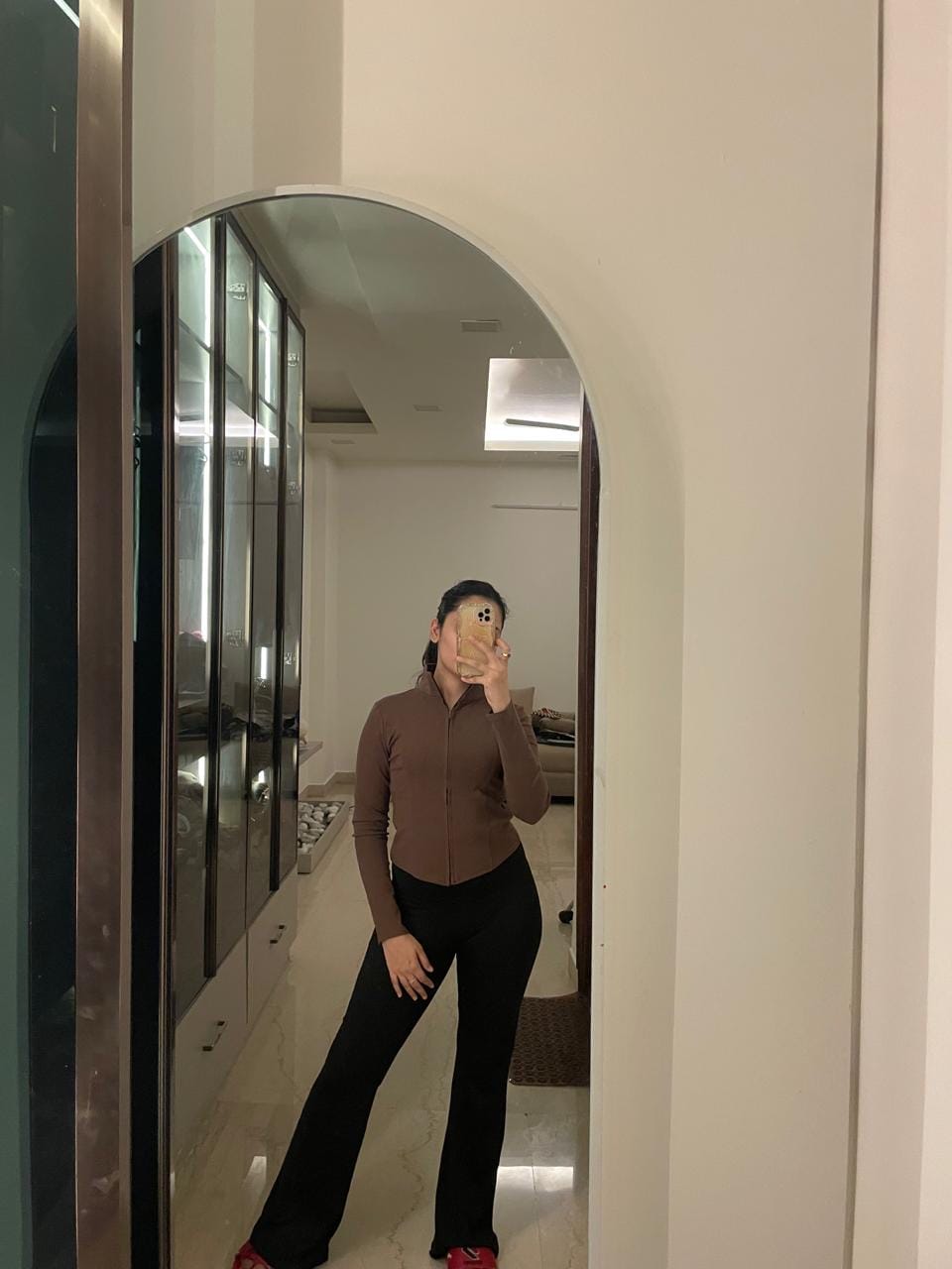 Customer photo review of BROWN SCULPTOR JACKET COTTON