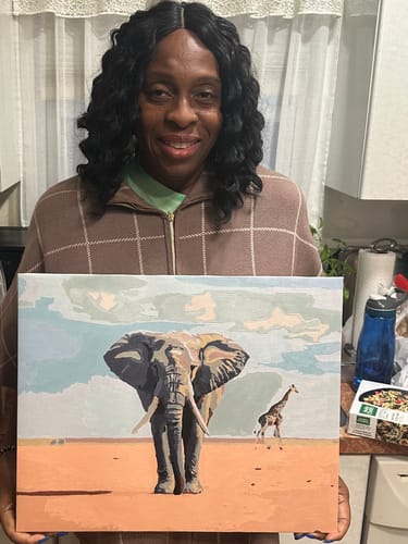 Customer photo review of African Safari Adventure - Paint by Numbers Kit